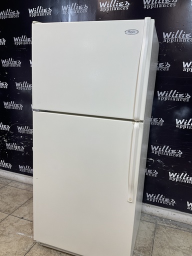 [105817] Whirlpool Used Refrigerator Top and Bottom 30x66 (Bisque) 