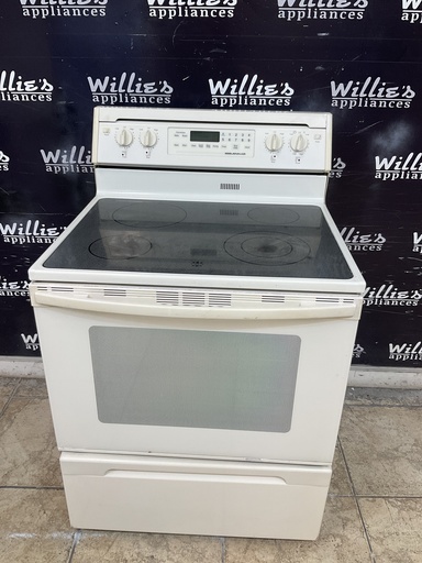 [105825] Jenn-Air Used Electric Stove 220volts (40/50 AMP) 30inches {4 prong} (Bisque) 