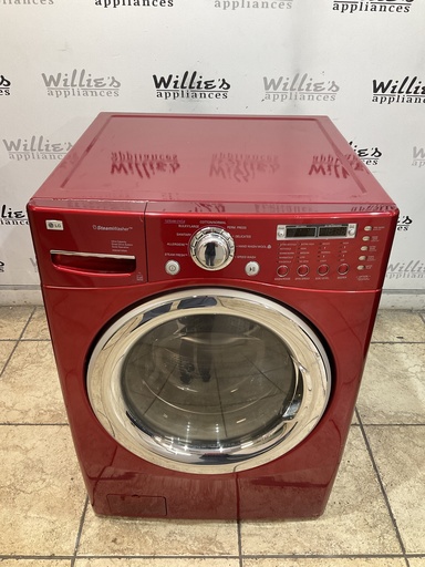 [105836] Lg Used Washer Front-load 27inches (red) 
