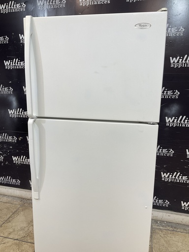 [105856] Whirlpool Used Refrigerator Top and Bottom 30x66 (White) 