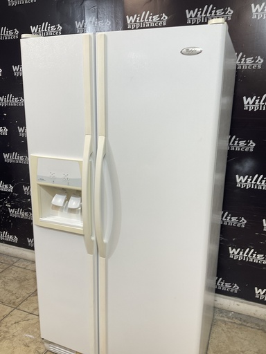 [105865] Whirlpool Used Refrigerator Side by Side 36x69 /12” (White)