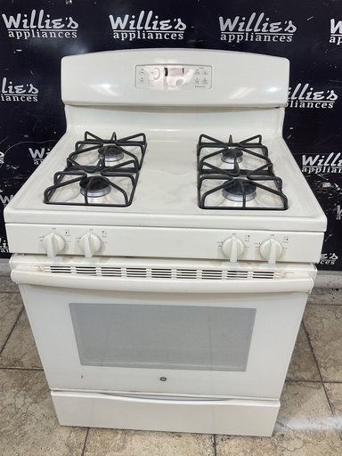 [105852] Ge Used Natural Gas Stove 30inches (bisque) 