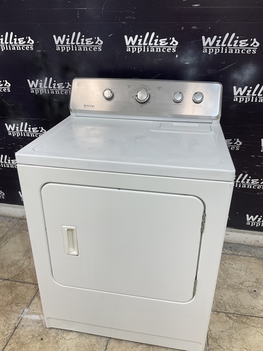 [105882] Maytag Used Electric Dryer 220volts (30 AMP) 29inches {4 prong} (White) 
