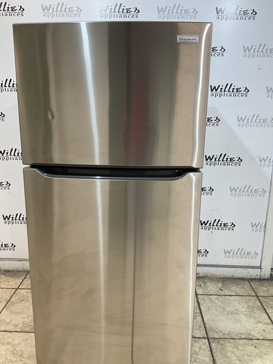 [105962] Frigidaire Used Refrigerator Top and Bottom 30x66 (Stainless Steel) 