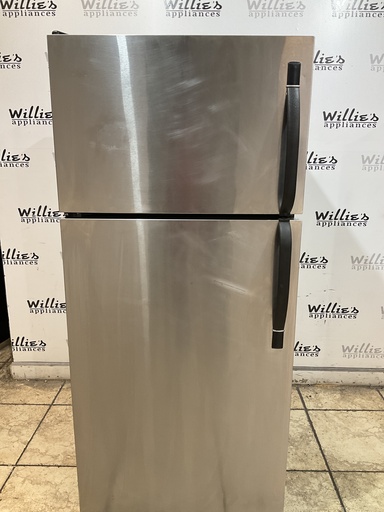[105999] Frigidaire Used Refrigerator Top and Bottom 28 1/2” x 65” (Stainless Steel) 