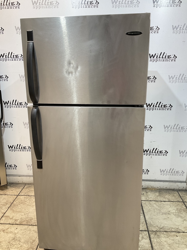 Frigidaire Used Refrigerator Top and Bottom 28x64 1/2” (Stainless Steel) 