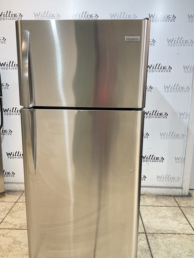 [106013] Frigidaire Used Refrigerator Top and Bottom 30x66 (Stainless Steel) 