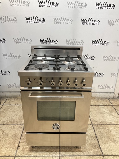 [106060] Bertazzoni Used Natural Gas Stove 24inches (Stainless Steel) 
