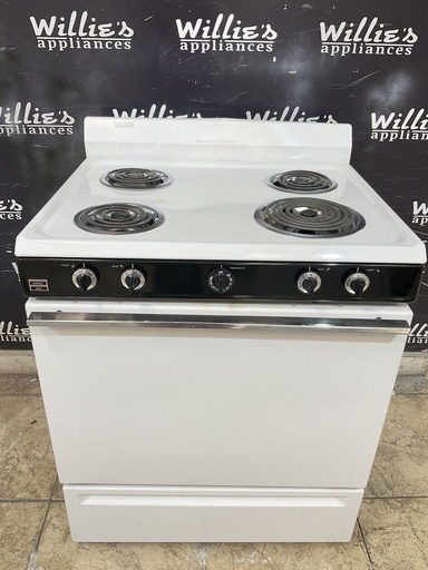 [106098] Magic Chef Used Electric Stove 220volts (40/50 AMP) 30inches {no cord} (White)