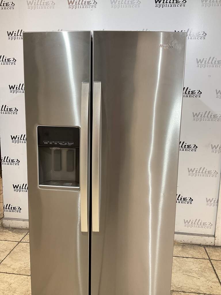 Whirlpool Used Refrigerator Side by Side Counter Depth 36x69 ” (Stainless Steel) 