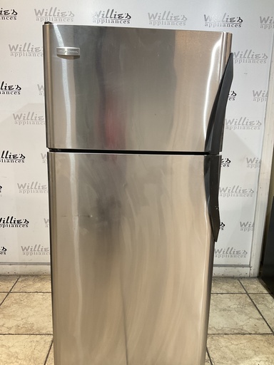 [106165] Frigidaire Used Refrigerator Top and Bottom 30x66 (Stainless Steel) 