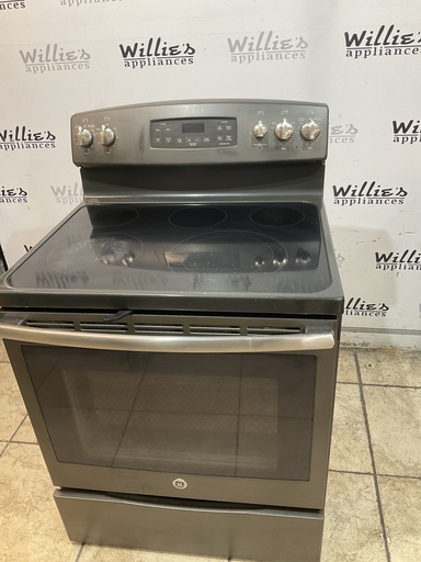 [106157] Ge Used Electric Stove 220volts (40/50 AMP) 30inches {3 prong} (Stainless steel)