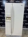Whirlpool Used Refrigerator Side by Side 33x66 1/2” (Bisque) 