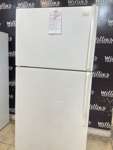[106276] Whirlpool Used Refrigerator Top and Bottom 30x66 1/2” (White) 