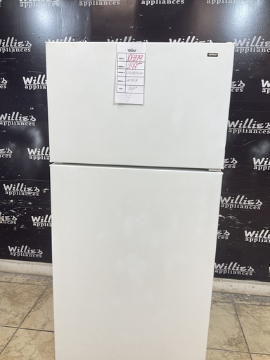[106279] Hotpoint Used Refrigerator Top and Bottom 28x61 1/2” (White)