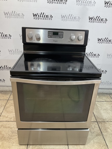 [106294] Whirlpool Used Electric Stove 220volts 30inches {4 prong}  (Stainless Steel) 