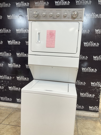 [106314] Whirlpool Used Natural Gas Unit Stackable 27” x 72 1/2” (White)