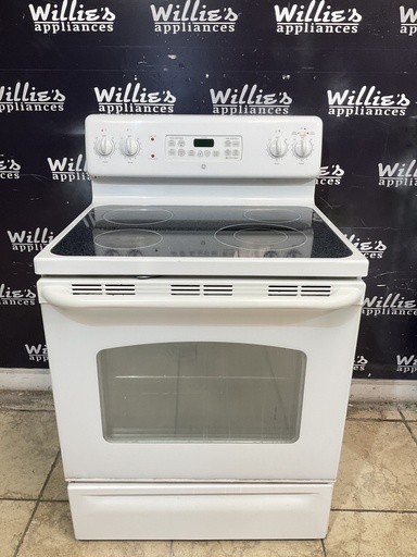 [106333] Ge Used Electric Stove 220volts (40/50 AMP) 30inches {no cord} (White) 