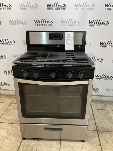 [106436] Whirlpool Used Natural Gas Stove 30inches (Stainless Steel) 