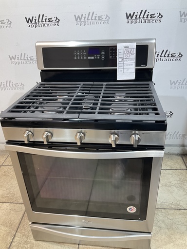 [106461] Whirlpool Used Natural Gas Stove 30inches (Stainless Steel) 