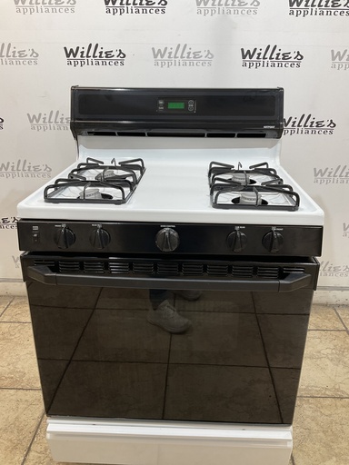 [106487] Hotpoint Used Natural Gas Stove 30inches (white/black) 