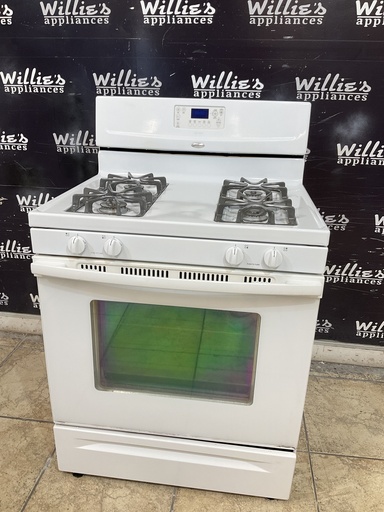 [106496] Whirlpool Used Natural Gas Stove 30inches (White) 