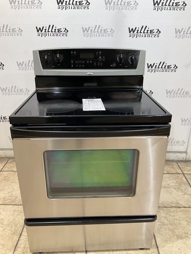 [106495] Whirlpool Used Electric Stove 30inches {no cord} (Stainless Steel) 