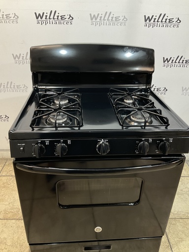 [106507] Ge Used Natural Gas Stove 30inches (Black) 