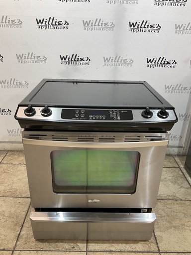 [106523] Whirlpool Used Electric Stove 30inches {4 prong} } (Stainless Steel) 