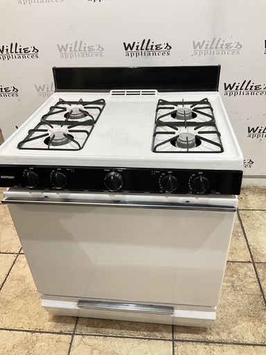 [106589] Hotpoint Used Natural Gas Stove 30inches (White/black) 