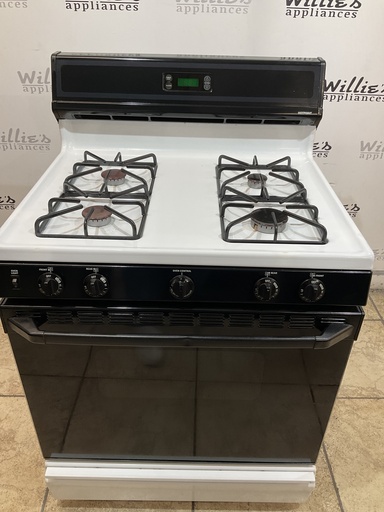 [106599] Hotpoint Used Natural Gas Stove 30inches (White/black) 