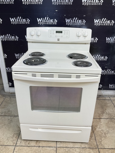 [106615] Kenmore Used Electric Stove 220volts (40/50 AMP) 30inches {3 prong} (Bisque)