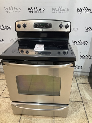 [106635] Ge Used Electric Stove 220volts (40/50AMP) 30inches {no cord} (stainless steel) 