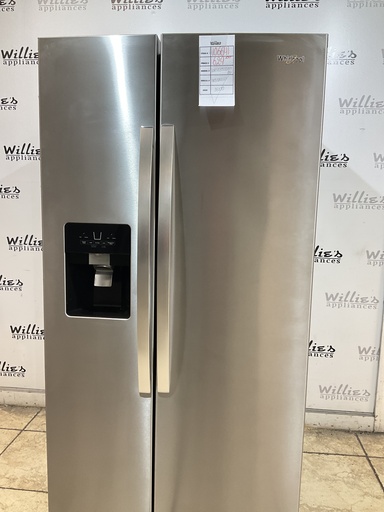 [106641] Whirlpool Used Refrigerator Side by Side 36x70 (Stainless Steel) 
