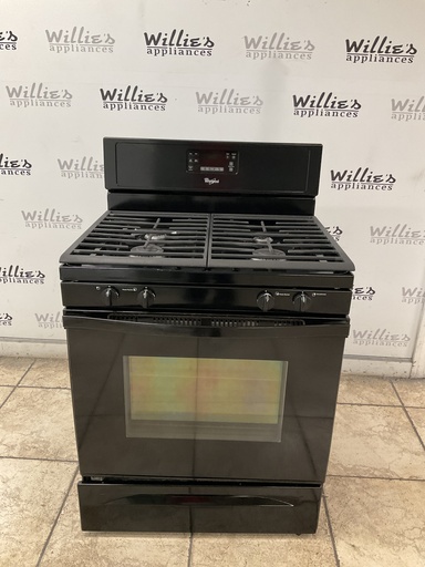 [106637] Whirlpool Used Natural Gas Stove 30inches (Black) 