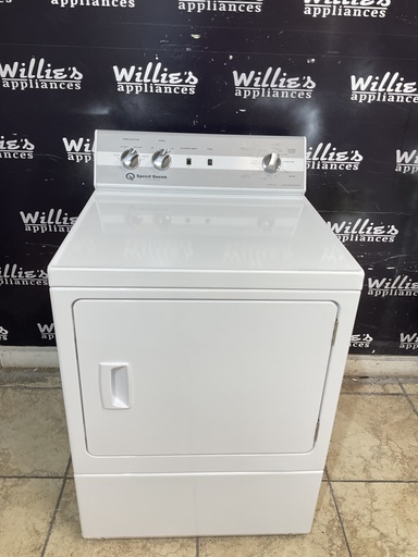 [106652] Speed Queen Used Electric Dryer 220volts (30 AMP)27inches {4 prong} (White) 