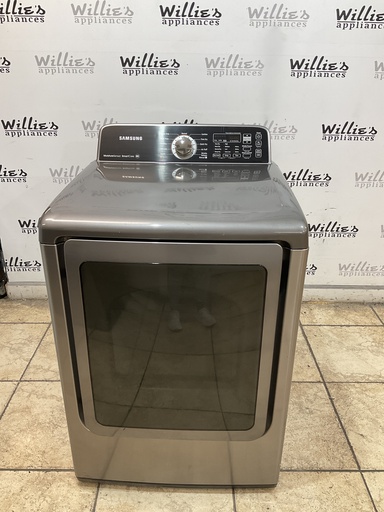 [106666] Samsung Used Electric Dryer 220volts (30 AMP) 27inches {no cord} (Grey) 