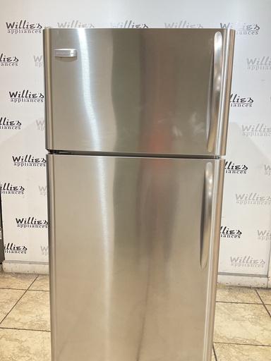 [106804] Frigidaire Used Refrigerator Top and Bottom 30x66 1/2” (Stainless Steel) 