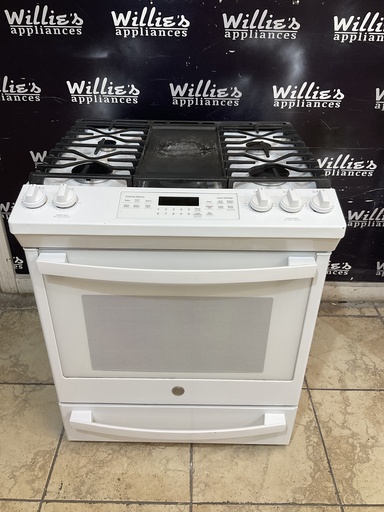 [106807] Ge Used Natural Gas Stove 30inches (White) 