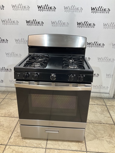 [106811] Ge Used Natural Gas Stove 30inches (Stainless Steel) 