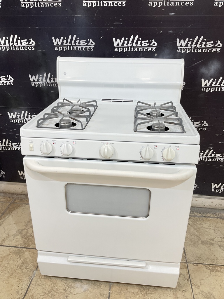 Ge Used Natural Gas Stove 30inches (White) 