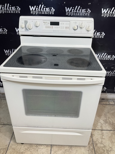[106868] Whirlpool Used Electric Stove 220volts (40/50 AMP) 30inches {no cord} (Bisque) 