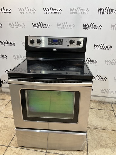 [106887] Whirlpool Used Electric Stove 220volts (40/50 AMP) 30inches {no cord} (Stainless Steel) 