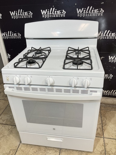 [106894] Ge Used Natural Gas Stove 30inches (White) 
