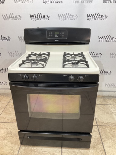 [106908] Kenmore Used Natural Gas Stove 30inches (Bisque/black) 