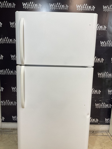 [106917] Frigidaire Used Refrigerator Top and Bottom 30x66” (White) 