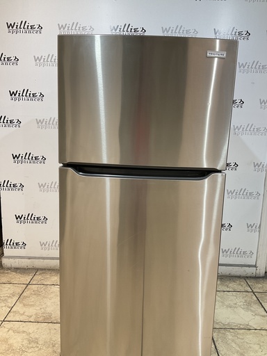 [106901] Frigidaire Used Refrigerator Top and Bottom 30x66 (stainless steel) 