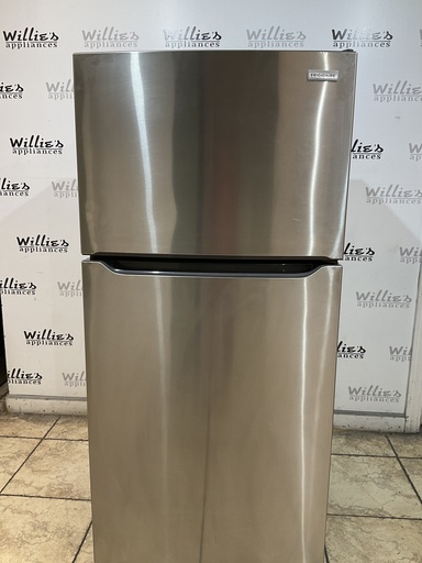 [106910] Frigidaire Used Refrigerator Top and Bottom 30x66 (stainless steel) 