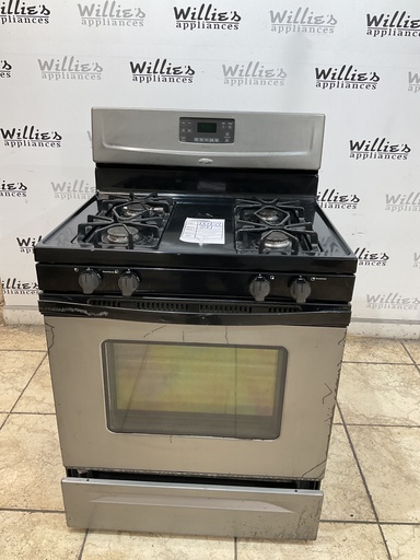 [106959] Whirlpool Used Natural Gas Stove (stainless steel) 