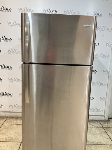[106940] Frigidaire Used Refrigerator Top and Bottom 30x66 (Stainless Steel) 